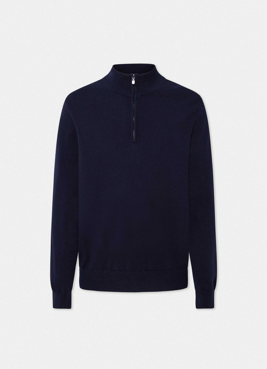 Klader Hackett London | Halv-Zip Cashmere Jumper