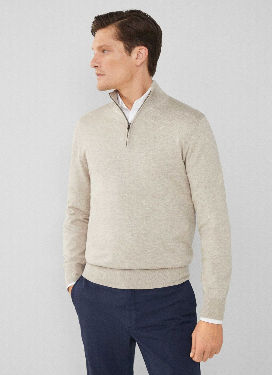 Klader Hackett London | Hoghals Half-Zip-Jumper