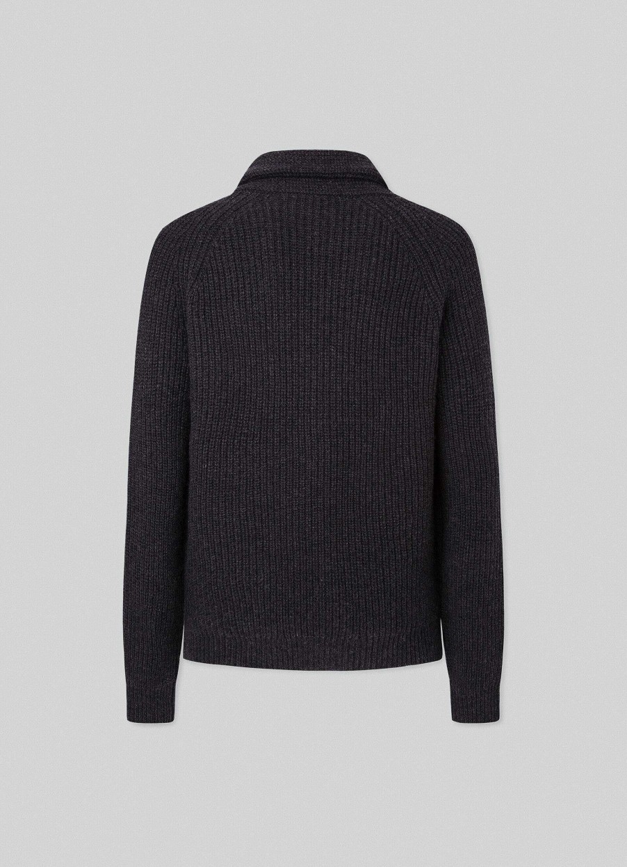 Klader Hackett London | Ribbad Ull Och Cashmere Schalkofta