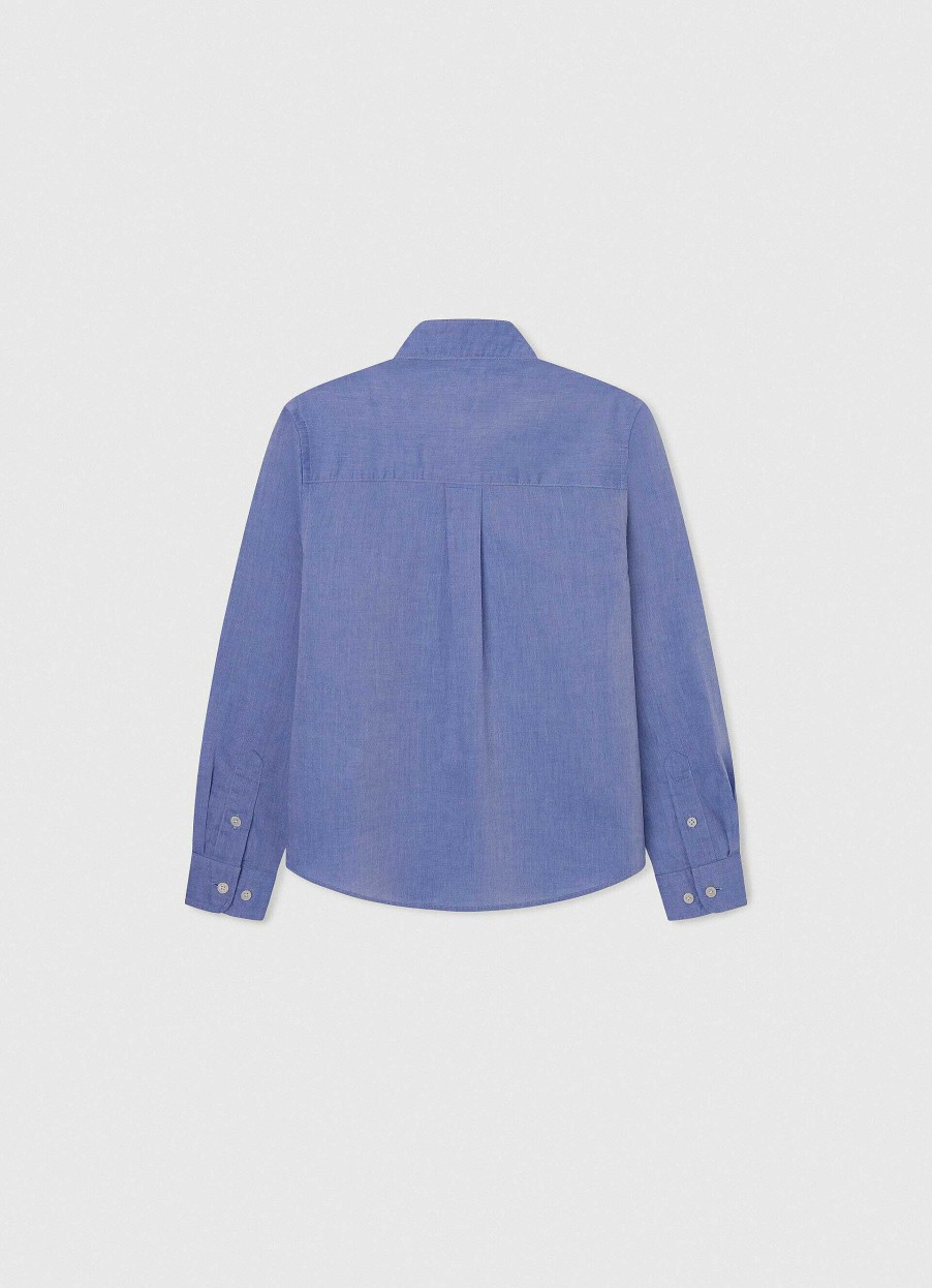 Pojkar Hackett London | Classic Fit Chambray-Skjorta