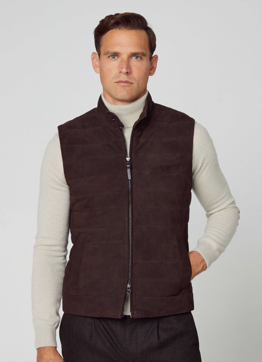 Klader Hackett London | Vadderad Moka Gilet