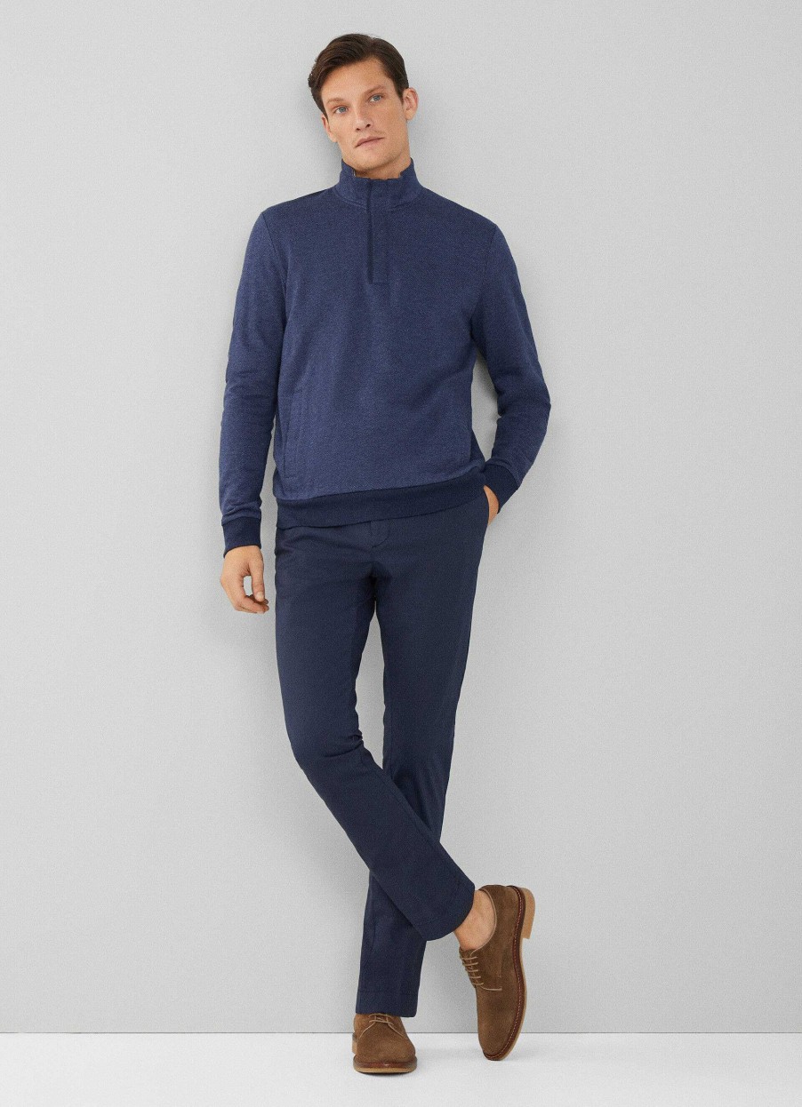 Klader Hackett London | Classic Fit Jacquard-Troja Med Halv-Zip