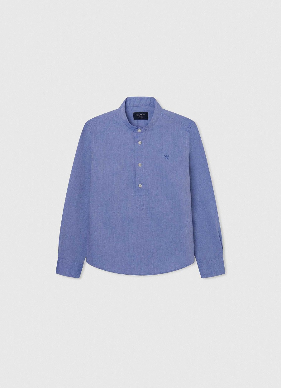 Pojkar Hackett London | Classic Fit Chambray-Skjorta