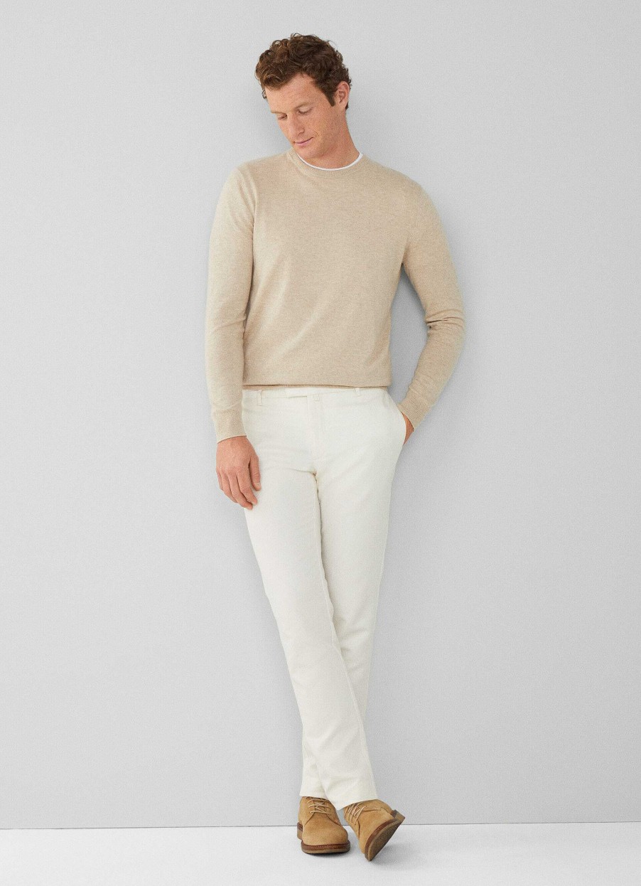 Klader Hackett London | Crew Neck Jumper Med Armbagsskydd