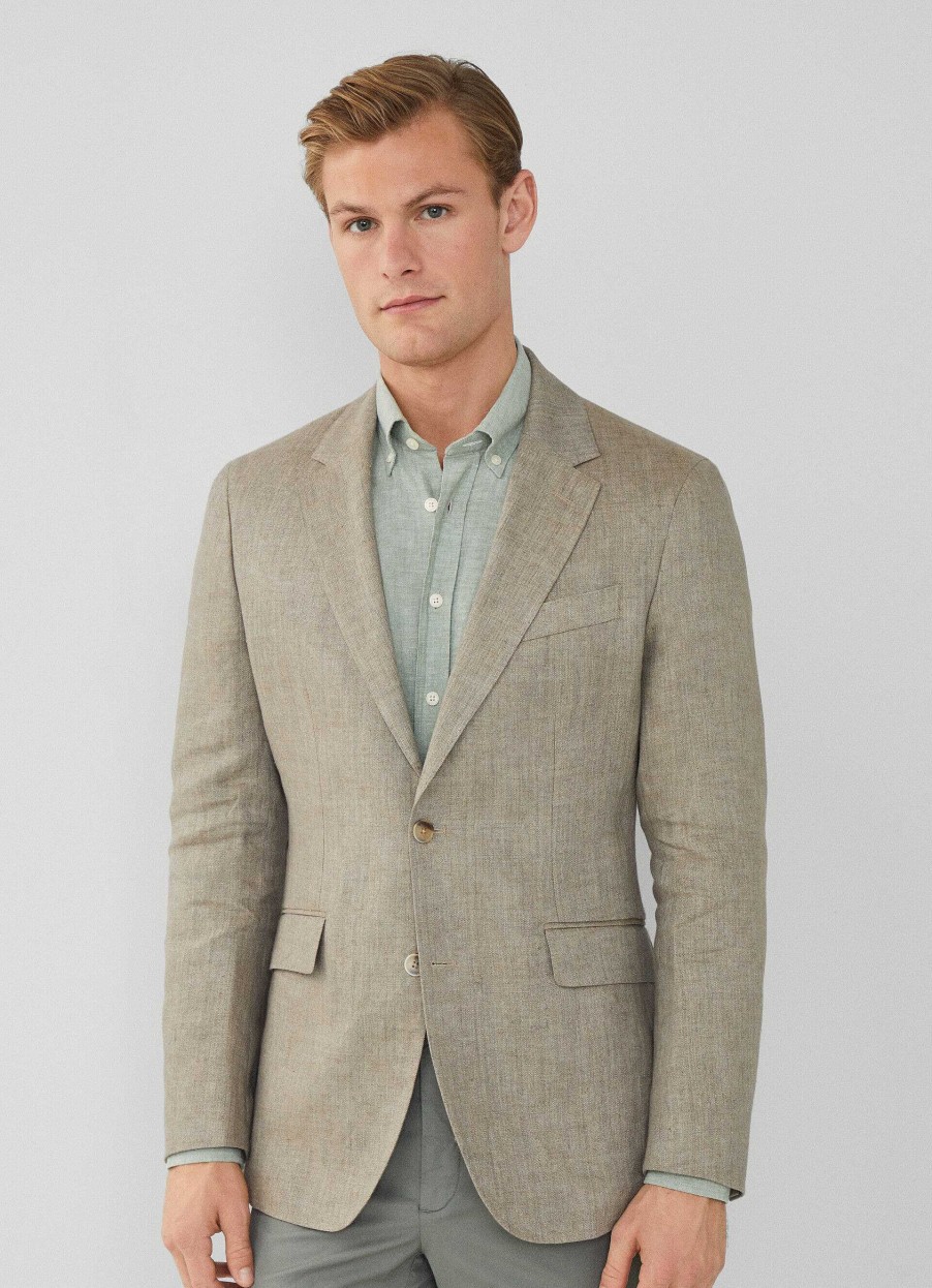 Klader Hackett London | Classic Fit Linen Blazer