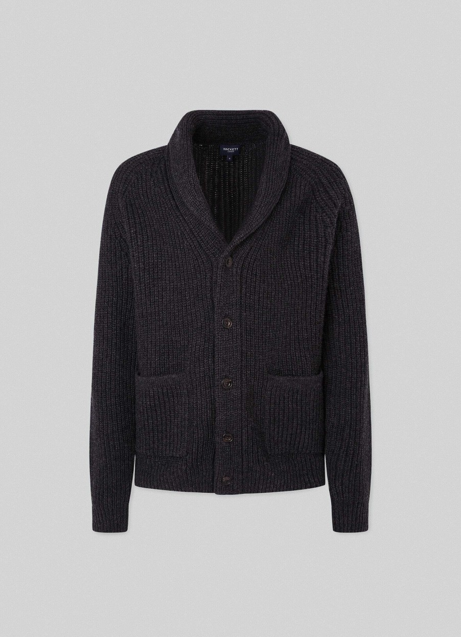 Klader Hackett London | Ribbad Ull Och Cashmere Schalkofta