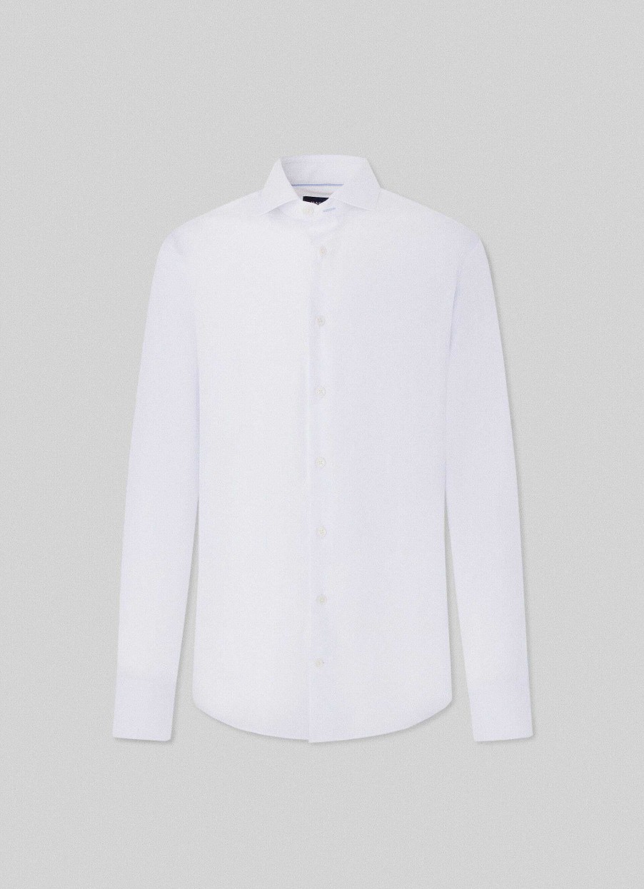 Klader Hackett London | Slim Fit Flackstandig Skjorta