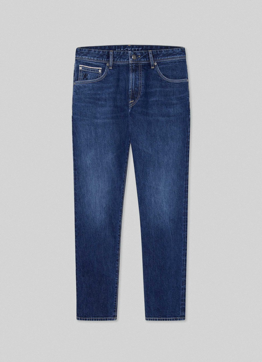 Klader Hackett London | Classic Fit Vintage Wash Jeans