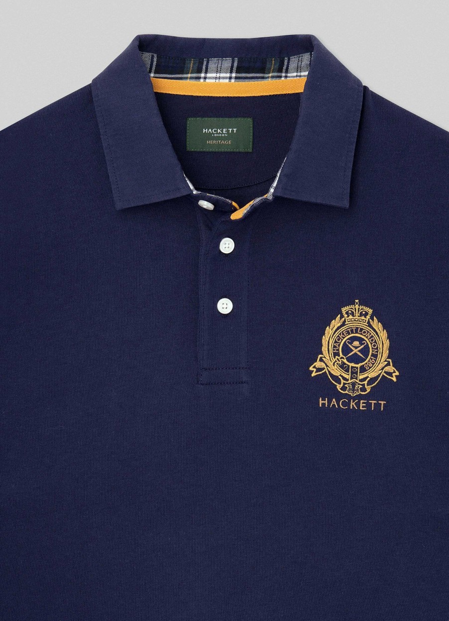 Klader Hackett London | Heritage Classic Fit Rugby Langarm Polo