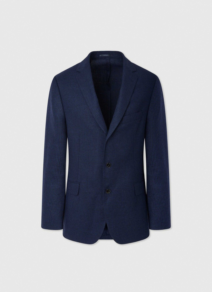 Klader Hackett London | Ull Och Linne Glencheck Blazer