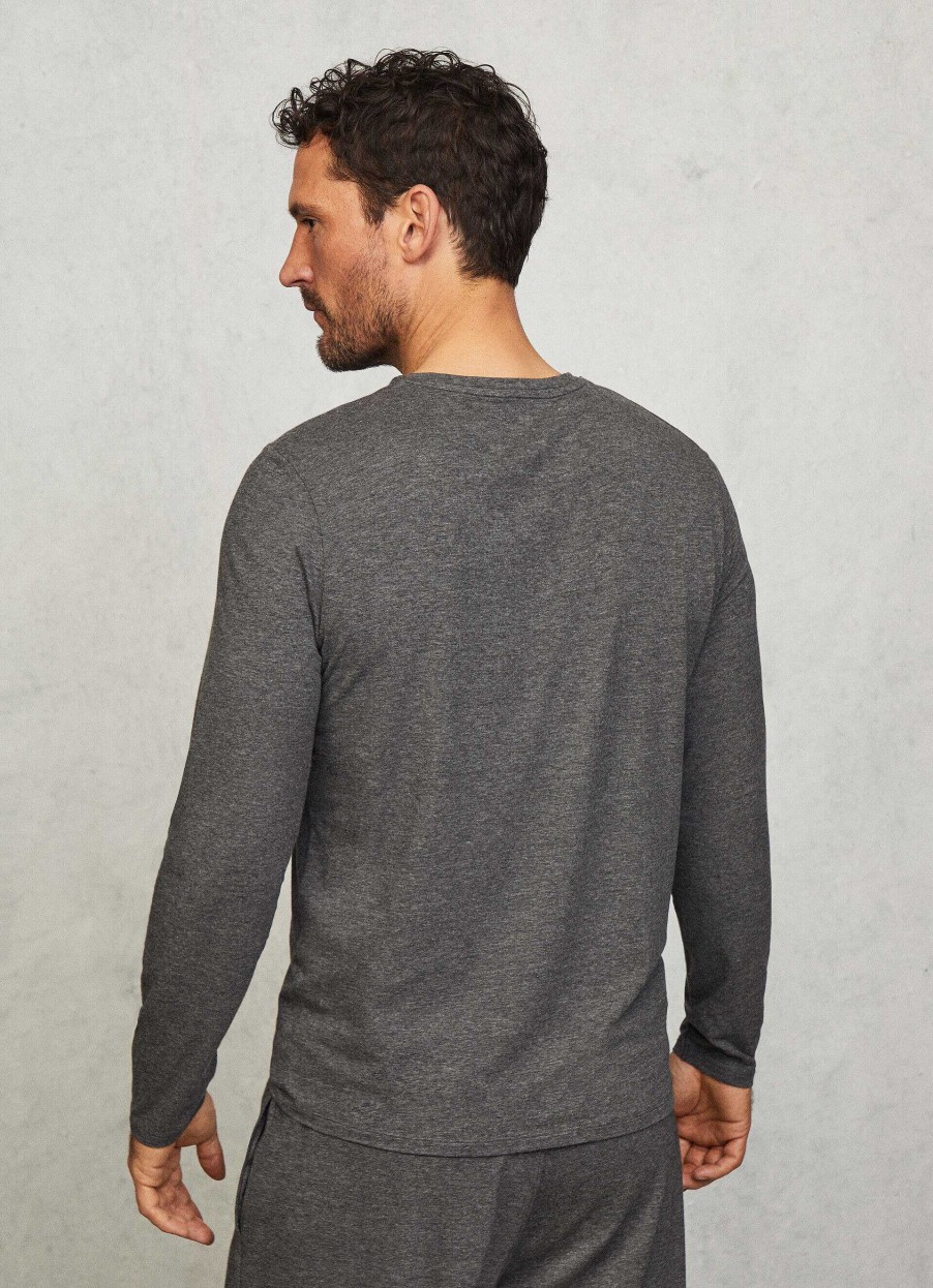 Tillbehor Hackett London | Langarm T-Shirt Vanlig Passform