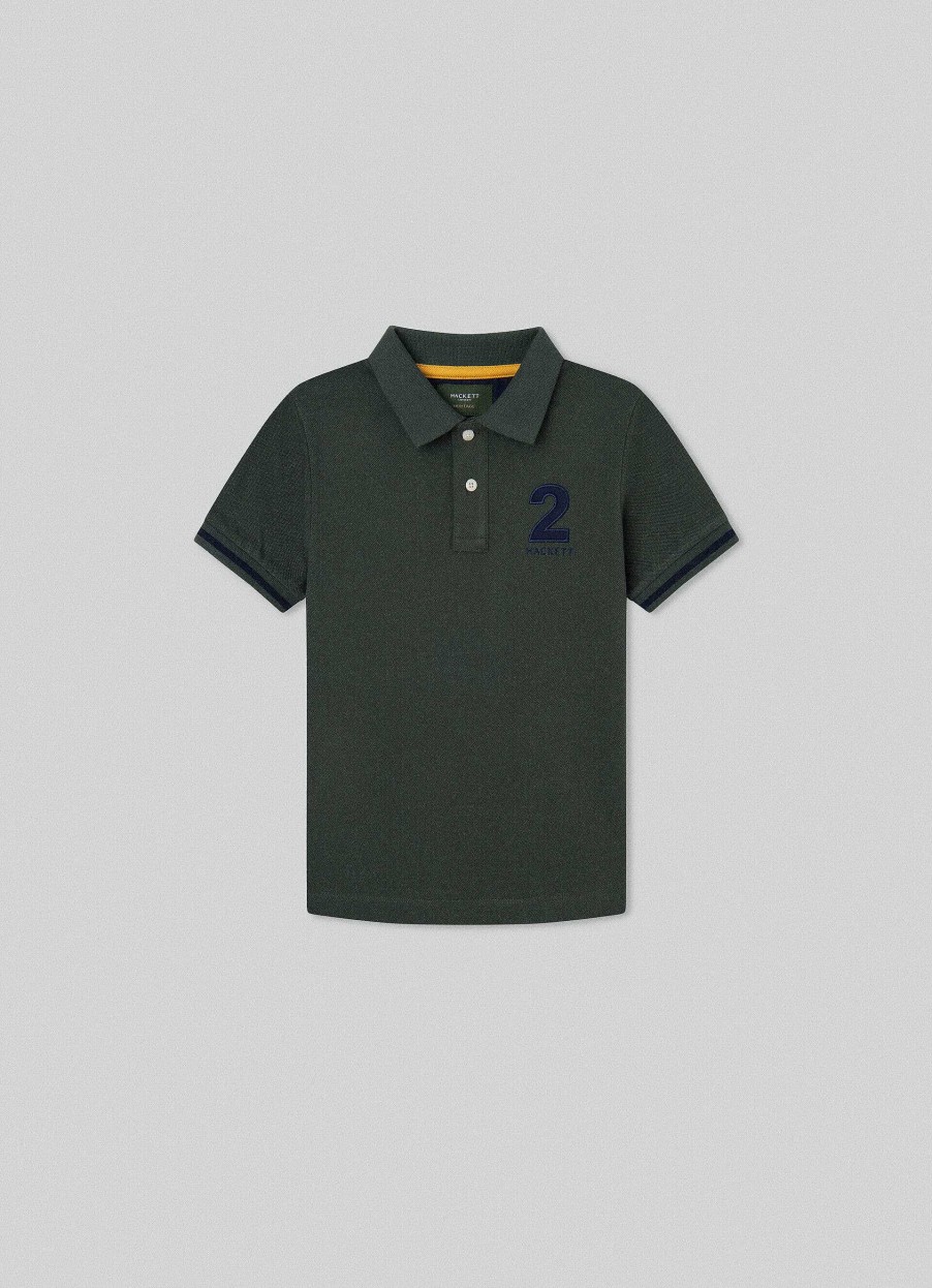 Pojkar Hackett London | Heritage Bomull Pique Polo Shirt