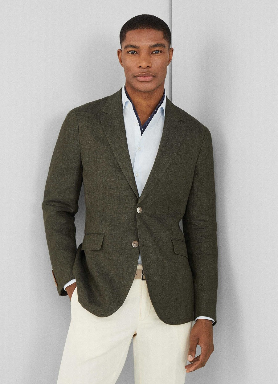 Klader Hackett London | Classic Fit Linen Blazer