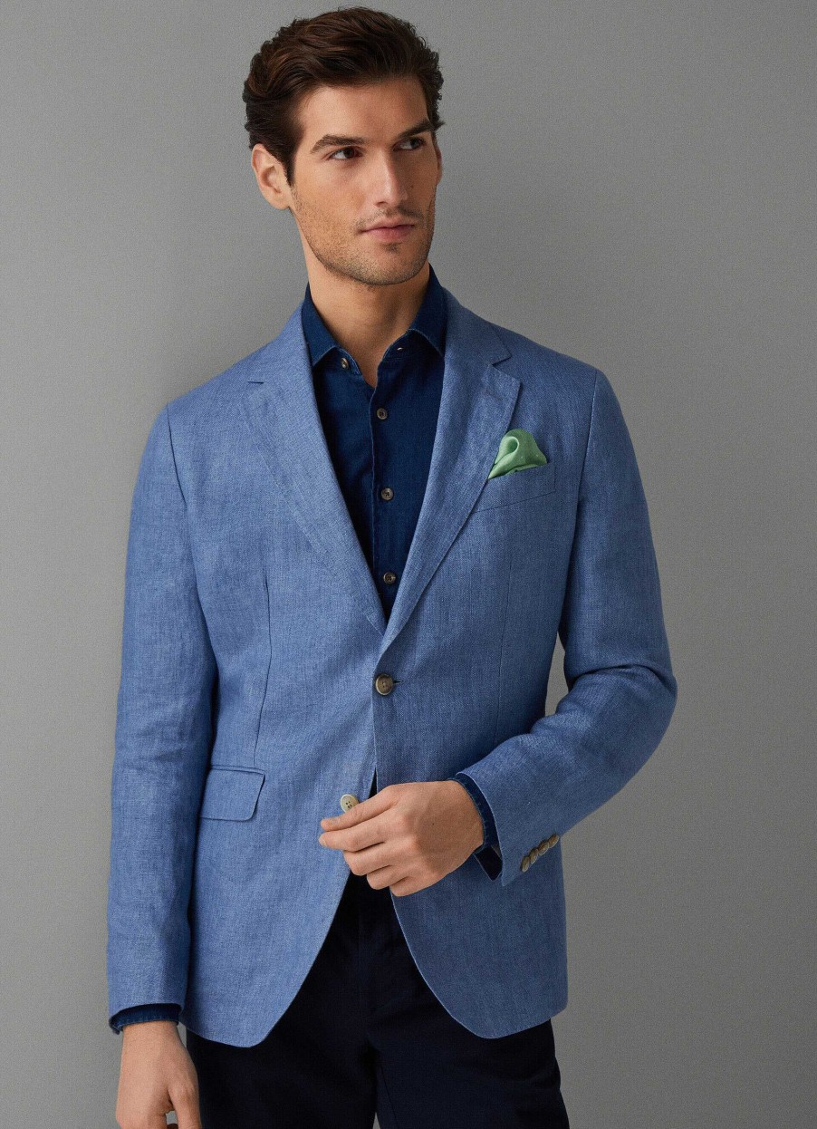 Klader Hackett London | Classic Fit Linen Blazer