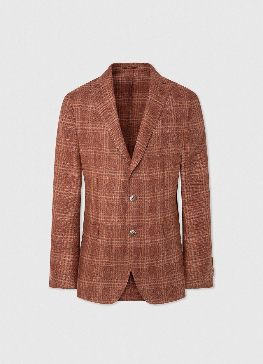 Klader Hackett London | Ull Och Linne Check Blazer