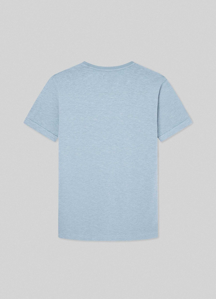 Klader Hackett London | T-Shirt Av Linneblandning