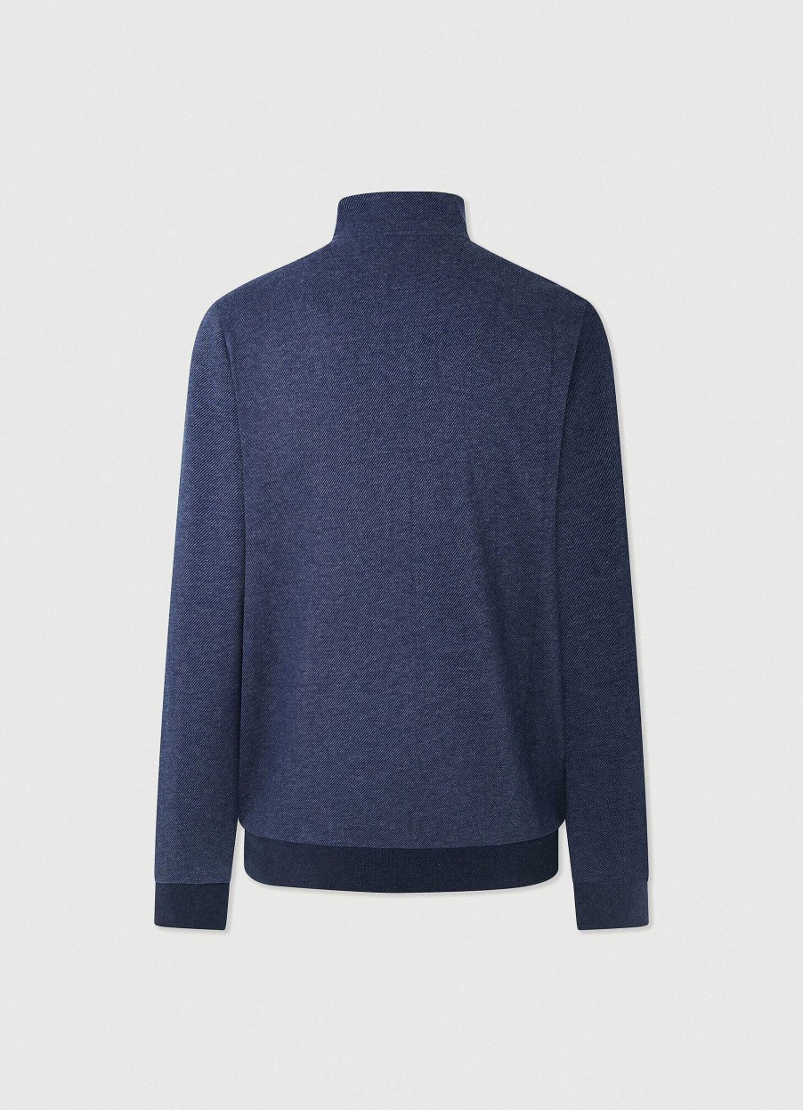 Klader Hackett London | Classic Fit Jacquard-Troja Med Halv-Zip