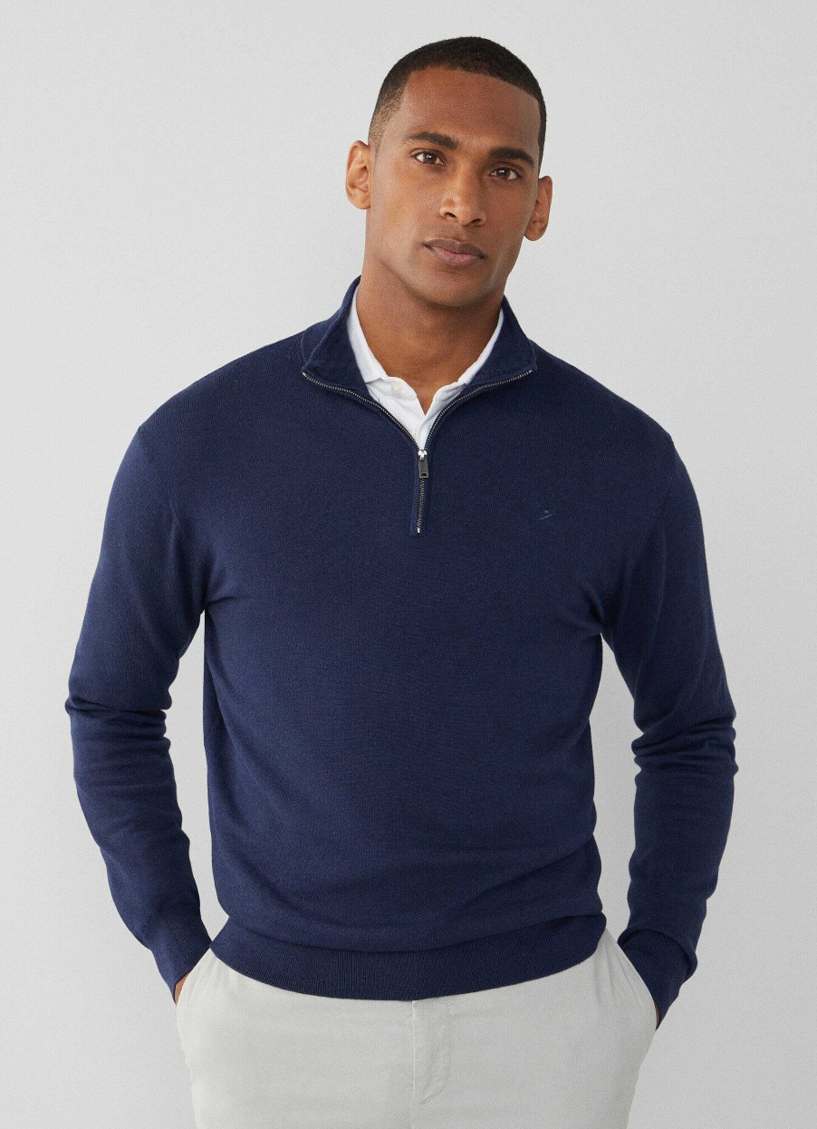 Klader Hackett London | Hoghals Half-Zip-Jumper