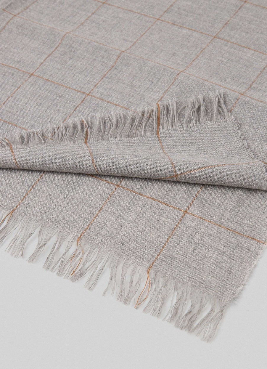 Tillbehor Hackett London | Siden Och Cashmere Scarf