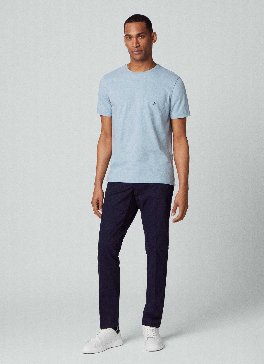 Klader Hackett London | T-Shirt Av Linneblandning